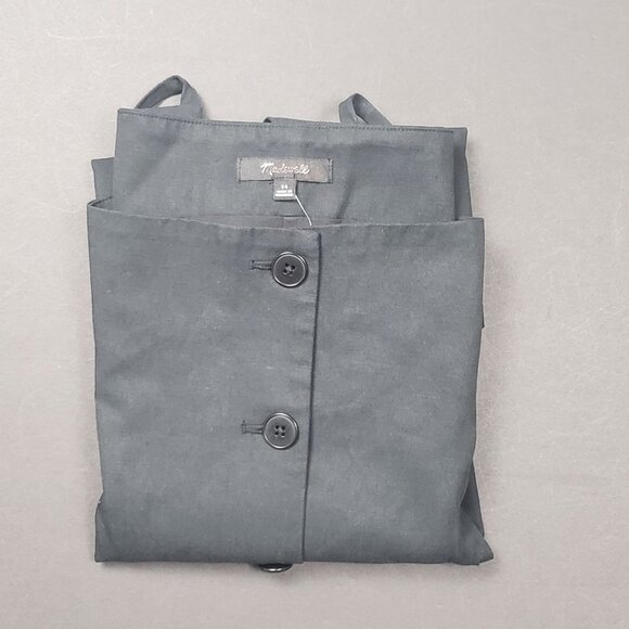 Madewell Square-Neck Vest in Drapey Twill Women's Size 14 in True Black NWT - Picture 16 of 16